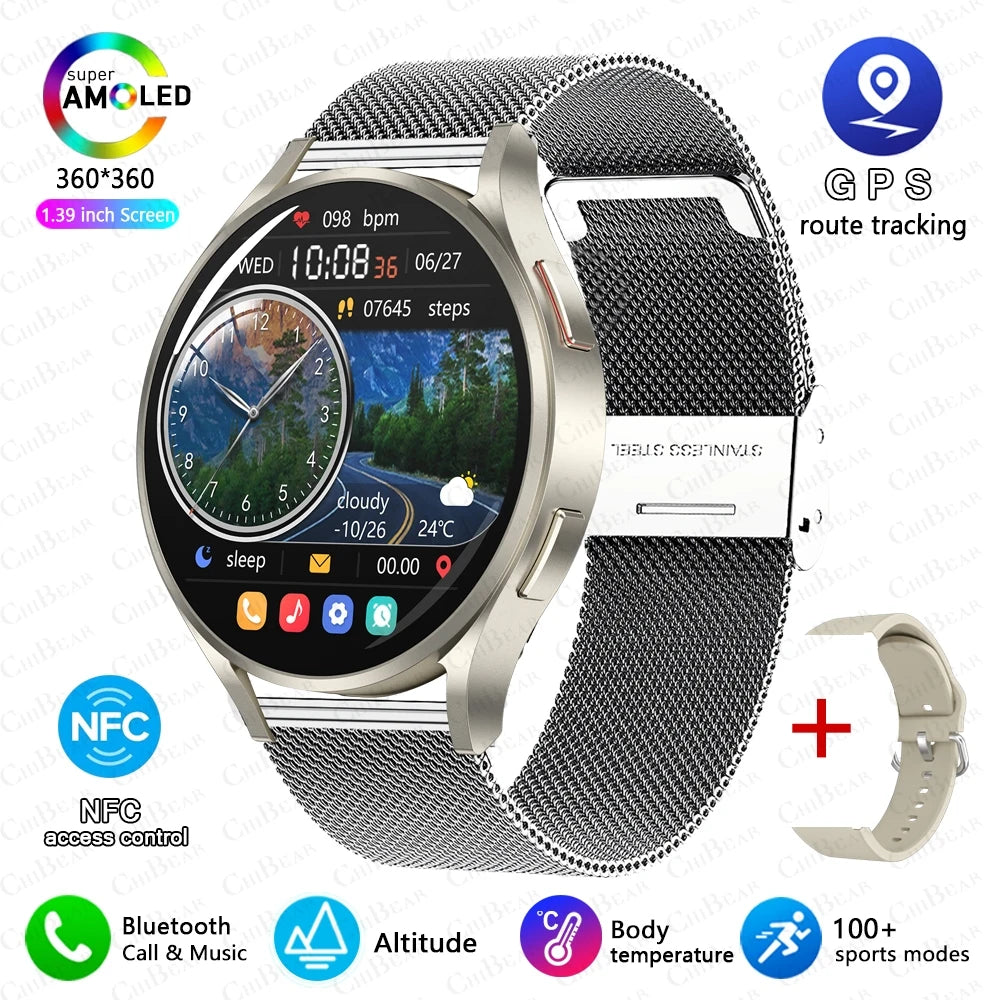 Nuevo reloj inteligente clásico Samsung Galaxy Watch 6 para hombre, pantalla AMOLED HD, asistente de voz, llamada Bluetooth, reloj inteligente NFC para mujer