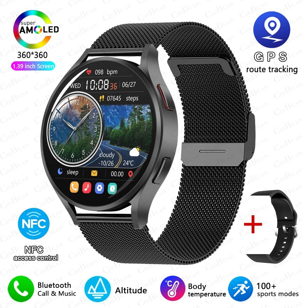 Nuevo reloj inteligente clásico Samsung Galaxy Watch 6 para hombre, pantalla AMOLED HD, asistente de voz, llamada Bluetooth, reloj inteligente NFC para mujer