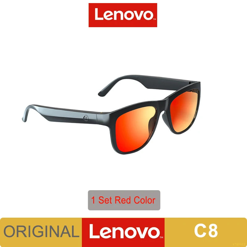 Lenovo C8 gafas de sol inteligentes inalámbricas Bluetooth auriculares con luz azul protección de ojos auriculares deportivos gafas de música auriculares con micrófono HD