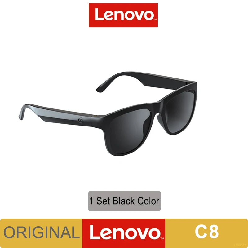 Lenovo C8 gafas de sol inteligentes inalámbricas Bluetooth auriculares con luz azul protección de ojos auriculares deportivos gafas de música auriculares con micrófono HD