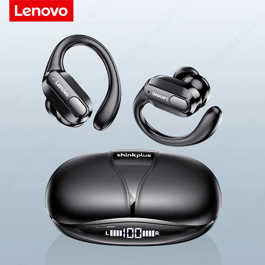 Lenovo XT80 Auriculares inalámbricos deportivos con micrófonos, control de botones, pantalla de alimentación LED, sonido estéreo de alta fidelidad