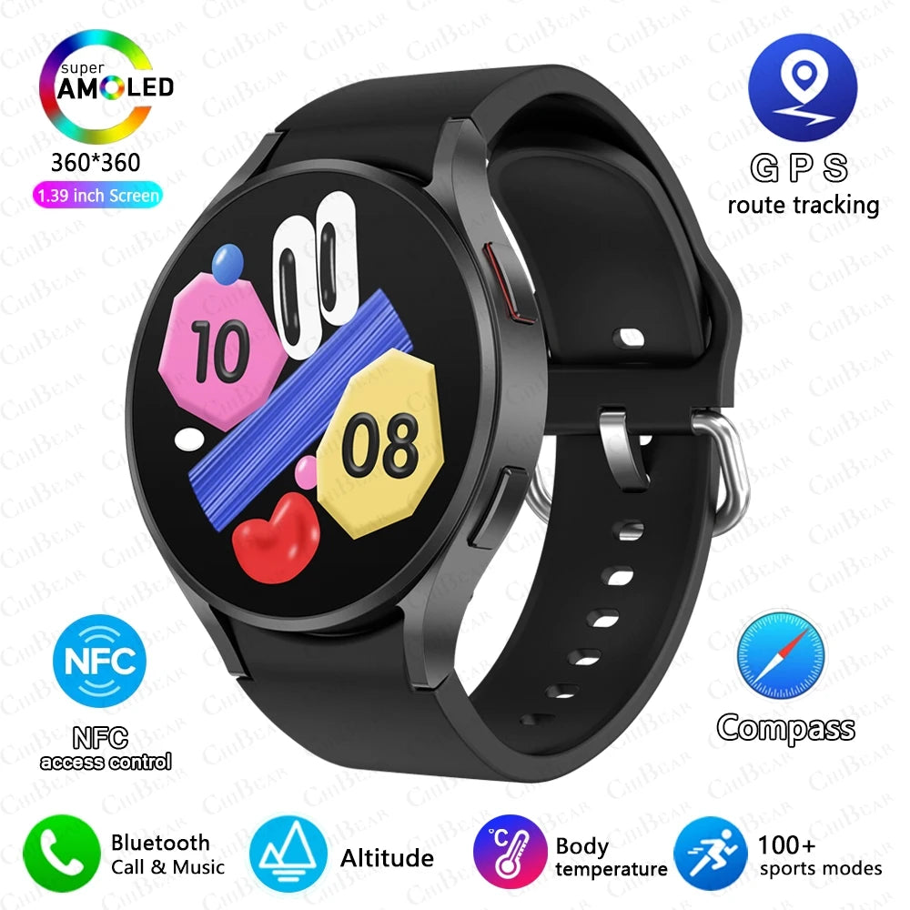 Nuevo reloj inteligente clásico Samsung Galaxy Watch 6 para hombre, pantalla AMOLED HD, asistente de voz, llamada Bluetooth, reloj inteligente NFC para mujer