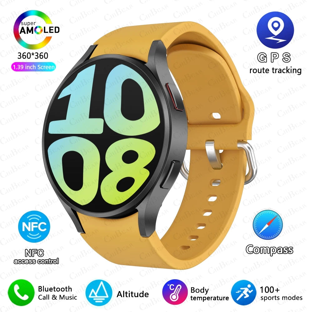 Nuevo reloj inteligente clásico Samsung Galaxy Watch 6 para hombre, pantalla AMOLED HD, asistente de voz, llamada Bluetooth, reloj inteligente NFC para mujer