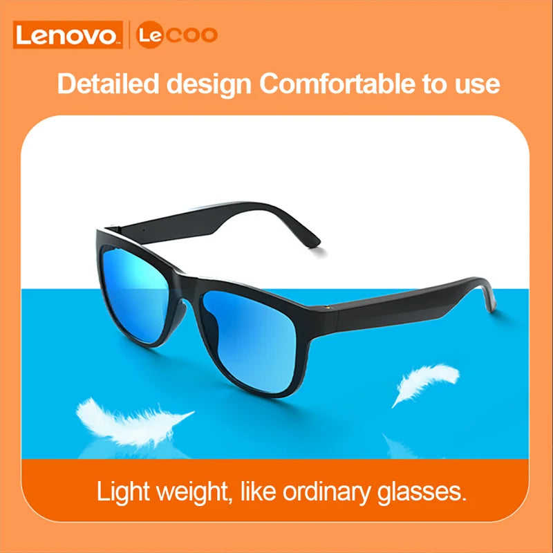 Lenovo C8 gafas de sol inteligentes inalámbricas Bluetooth auriculares con luz azul protección de ojos auriculares deportivos gafas de música auriculares con micrófono HD