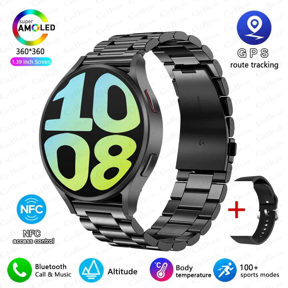 Nuevo reloj inteligente clásico Samsung Galaxy Watch 6 para hombre, pantalla AMOLED HD, asistente de voz, llamada Bluetooth, reloj inteligente NFC para mujer